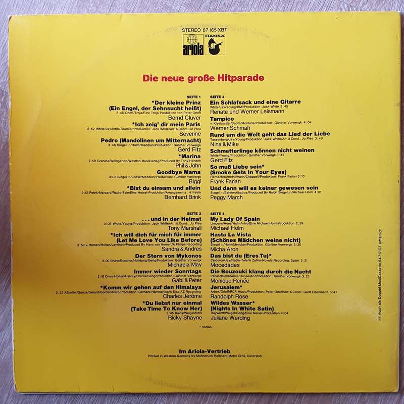 Die Neue Grobe Hit Parade -  Vinyl LP Record - Very-Good+ Quality (VG+)