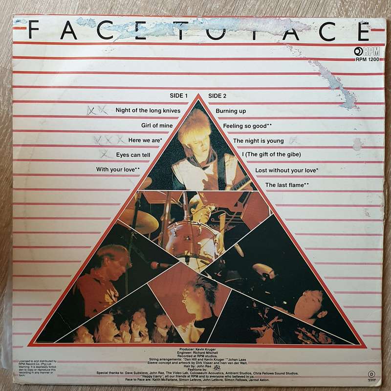 Face To Face  Face To Face -  Vinyl LP Record - Very-Good+ Quality (VG+)