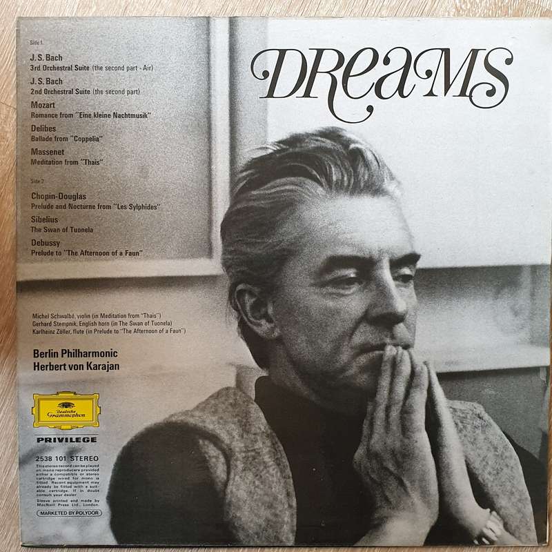 Herbert von Karajan  Dreams -  Vinyl LP Record - Very-Good+ Quality (VG+)