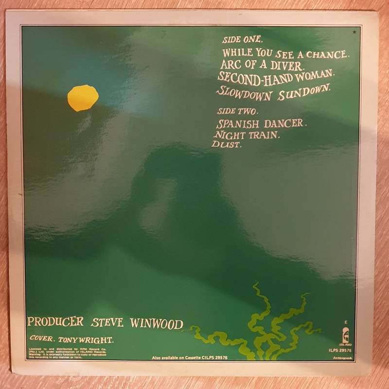 Steve Winwood - Arc Of A Diver - Vinyl LP Record - Very-Good+ Quality (VG+)