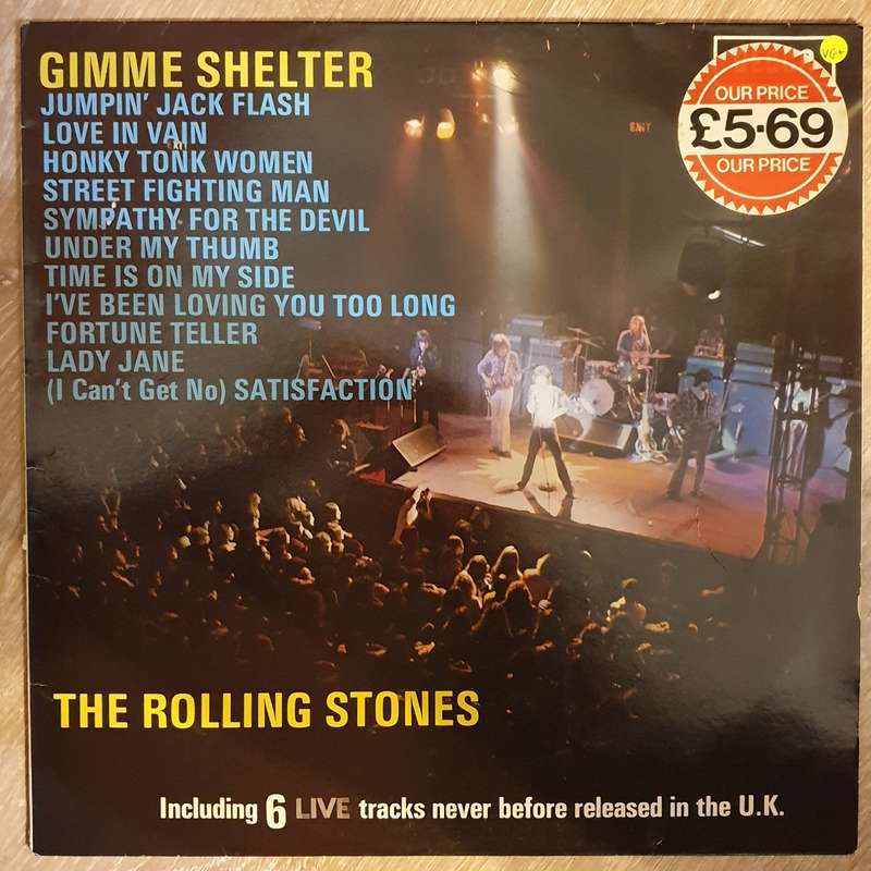 The Rolling Stones  Gimme Shelter - Vinyl Record - Opened  - Very-Good+ Quality (VG+)
