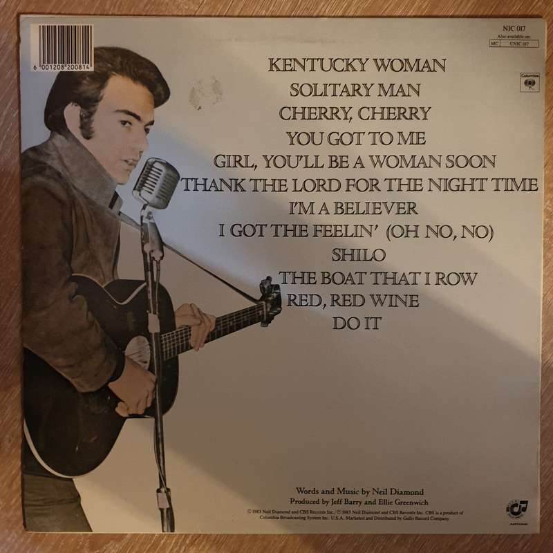 Neil Diamond  Classics The Early Years - Vinyl Record - Opened  - Very-Good+ Quality (VG+)
