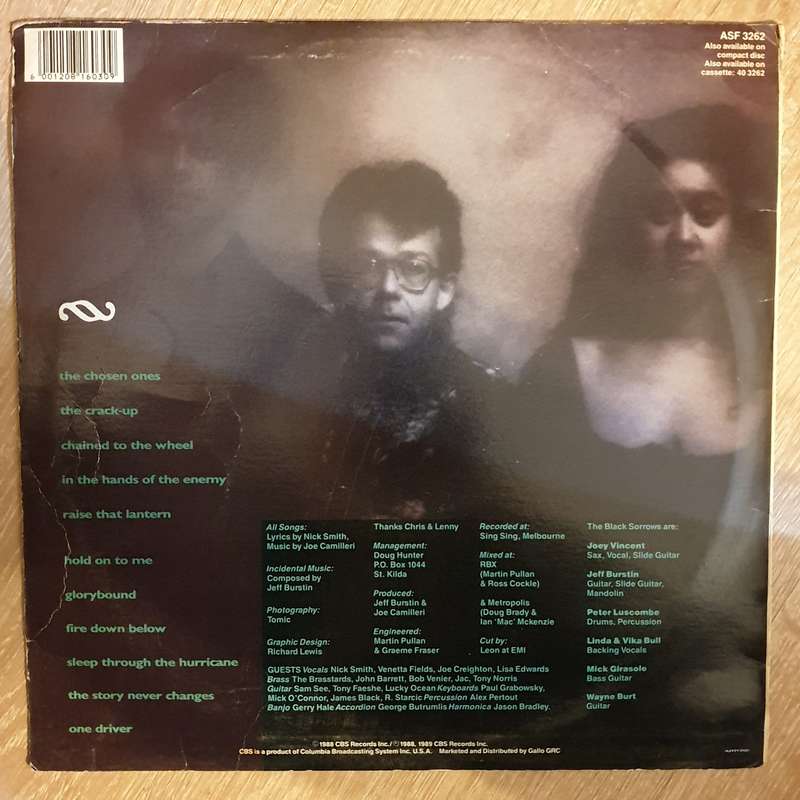 The Black Sorrows  Hold On To Me - Vinyl LP Record - Opened  - Very-Good Quality (VG)
