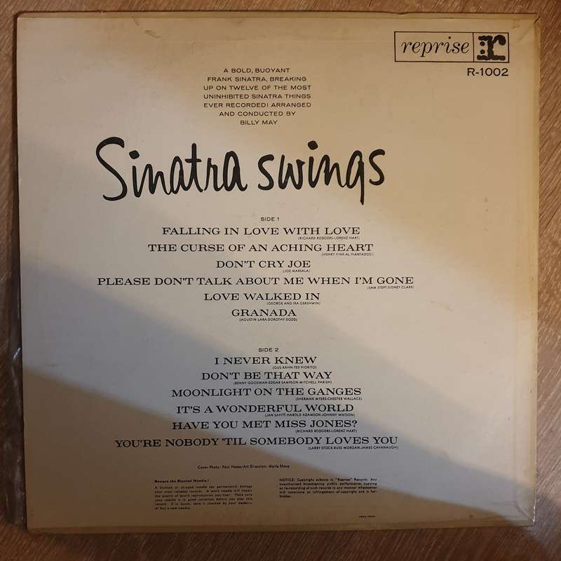 Frank Sinatra  Sinatra Swings - Vinyl LP Record (VG+)