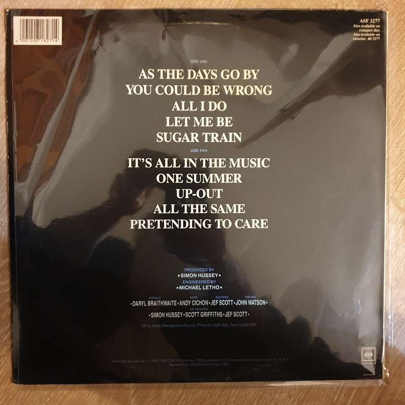 Daryl Braithwaite  Edge - Vinyl LP Record - Opened  - Very-Good+ Quality (VG+)