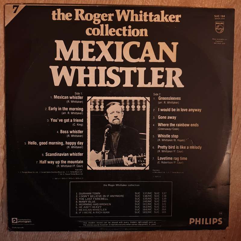 Roger Whittaker Collection Vol 7 - Mexican Whistler - Vinyl LP Record - Opened  - Very-Good+ Qual...