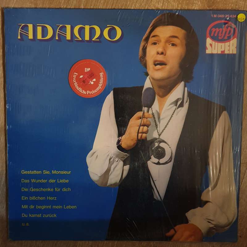Adamo - Vinyl LP Record - Opened  - Very-Good+ Quality (VG+)