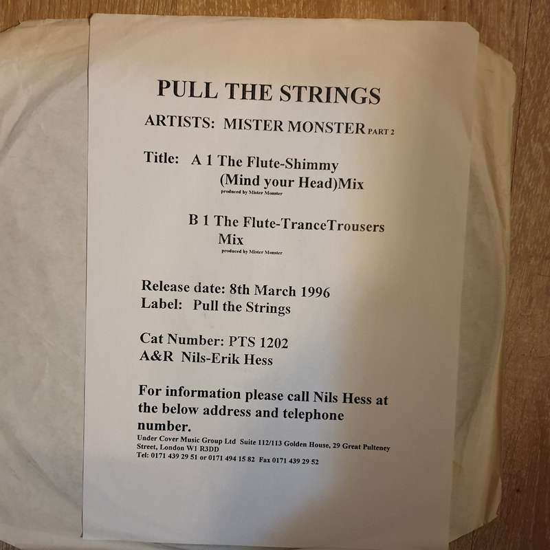 Mister Monster - Pull The Strings - The Flute Shimmy - Mind Your Head Mix - Vinyl Record - Opened...