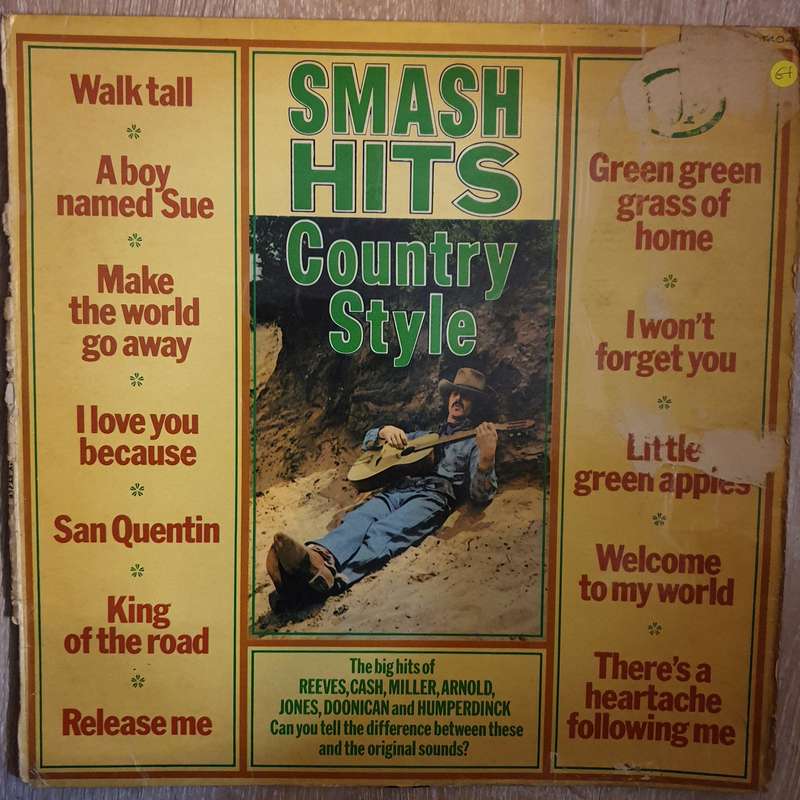 Smash Hits Country Style - Vinyl LP Record - Opened  - Good+ Quality (G+)