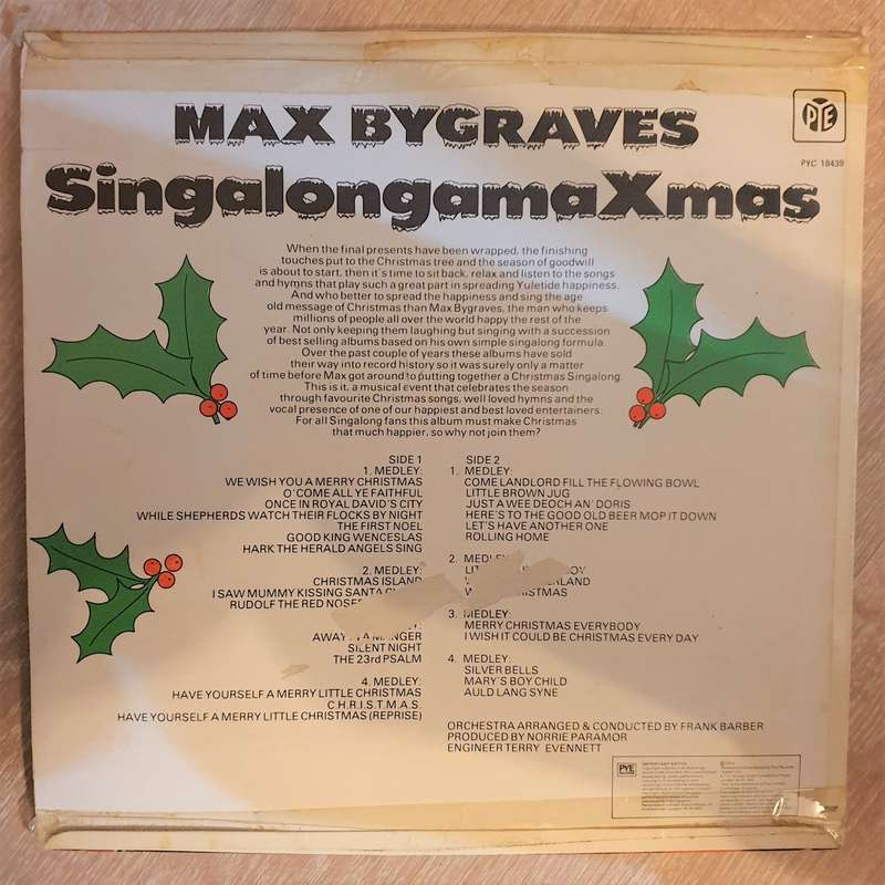 Max Bygraves - Singalong Xmas  Vinyl LP Record - Very-Good+ Quality (VG+)