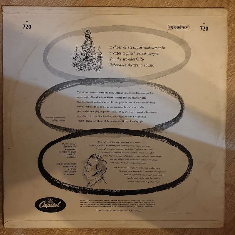 The George Shearing Quintet With String Choir  Velvet Carpet - Vinyl Record - Opened  - Ver...