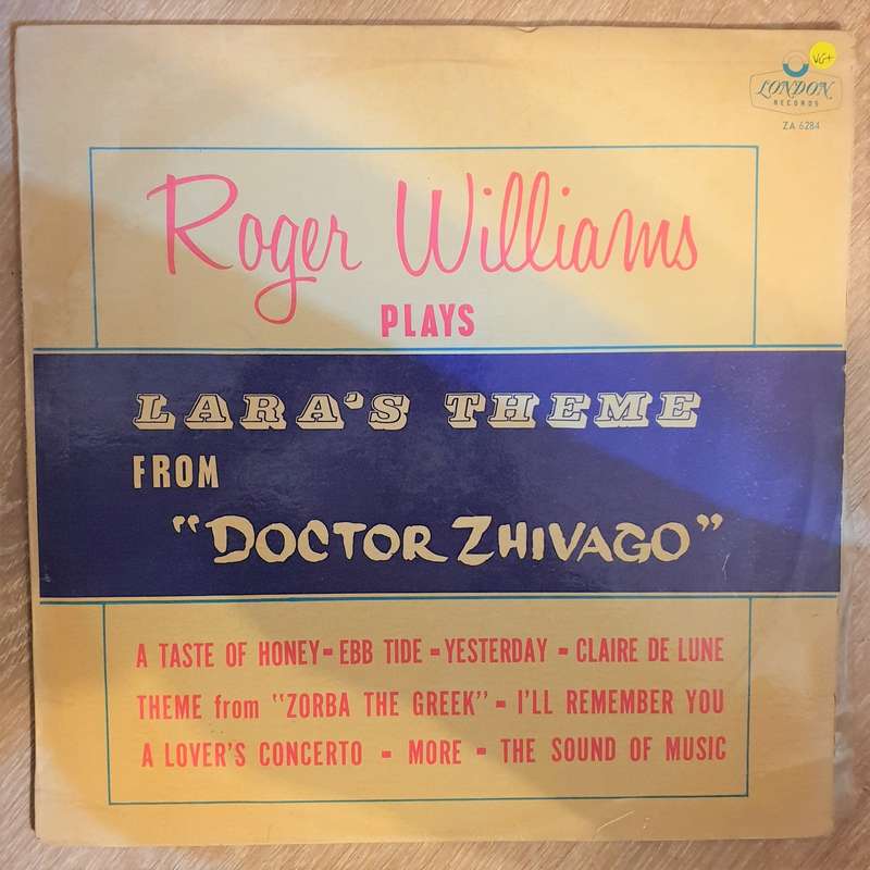 Roger Williams Plays Lara's Theme  Vinyl LP Record - Very-Good+ Quality (VG+)