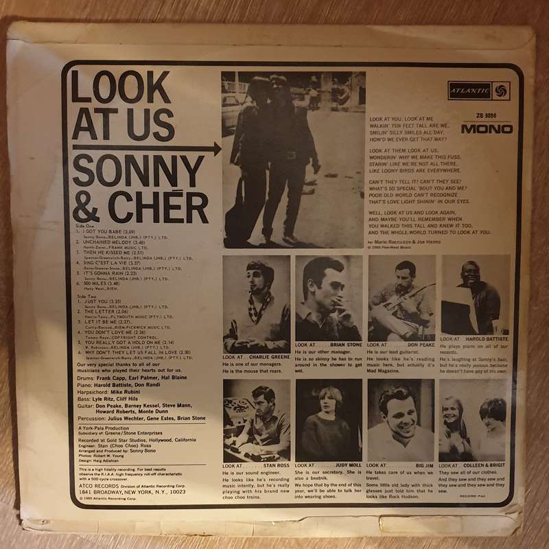 Sonny & Cher  Look At Us   Vinyl LP Record - Opened  - Good+ Quality (G+)