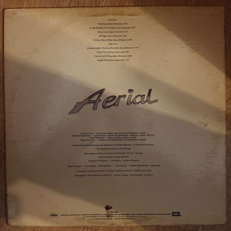 Aerial - In The Middle Of The Night - Vinyl LP Record - Opened  - Very-Good+ Quality (VG+)