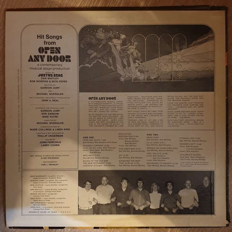 Justus Bros  Open Any Door - Vinyl LP  Record - Opened  - Very-Good+ Quality (VG+)