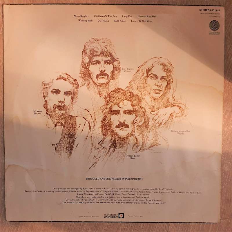 Black Sabbath  Heaven And Hell (Netherlands) - Vinyl LP Record - Opened  - Very-Good Qualit...