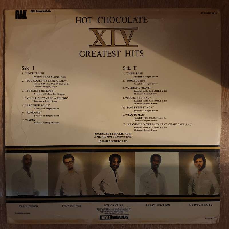Hot Chocolate XIV - Greatest Hits -  Vinyl LP Record - Very-Good- Quality (VG-)