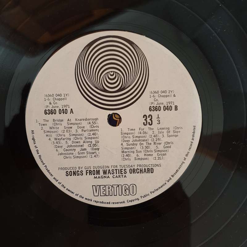 Magna Carta  Songs From Wasties Orchard - Vinyl LP  Record - Opened  - Very-Good+ Quality (...