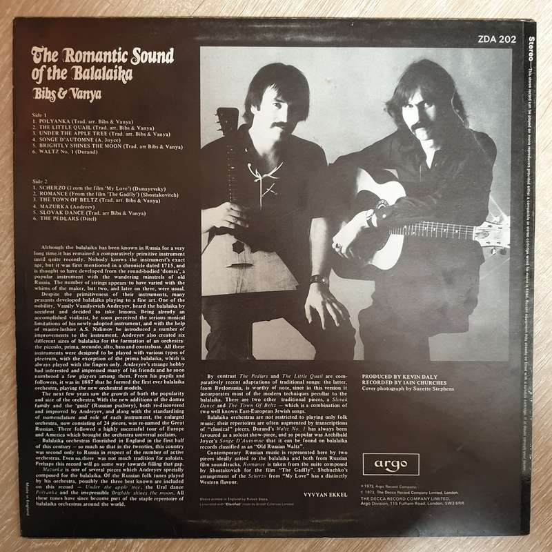 Bibs & Vanya  The Romantic Sound Of The Balalaika - Vinyl LP  Record - Opened  - Very-Good+...