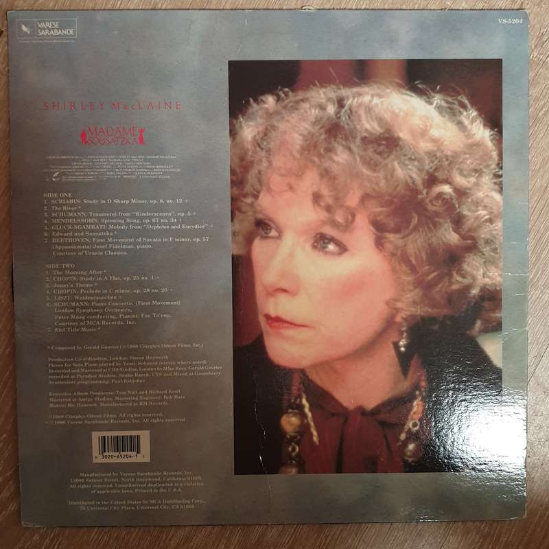 Madame Sousatzka (Music From The Film) - Vinyl LP  Record - Opened  - Very-Good+ Quality (VG+)