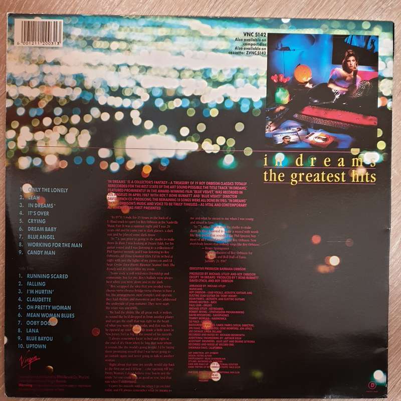 Roy Orbison - In Dreams - The Greatest Hits - Vinyl LP Record - Very-Good+ Quality (VG+)