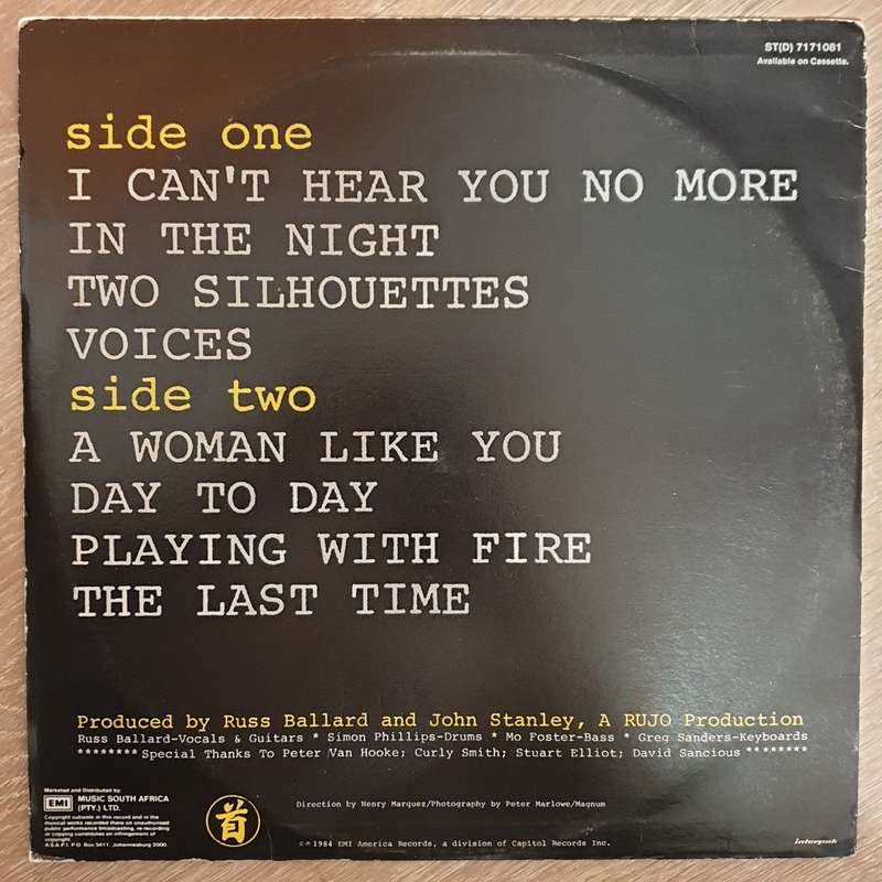 Russ Ballard  Two Silhouettes -  Vinyl LP Record - Very-Good Quality (VG)