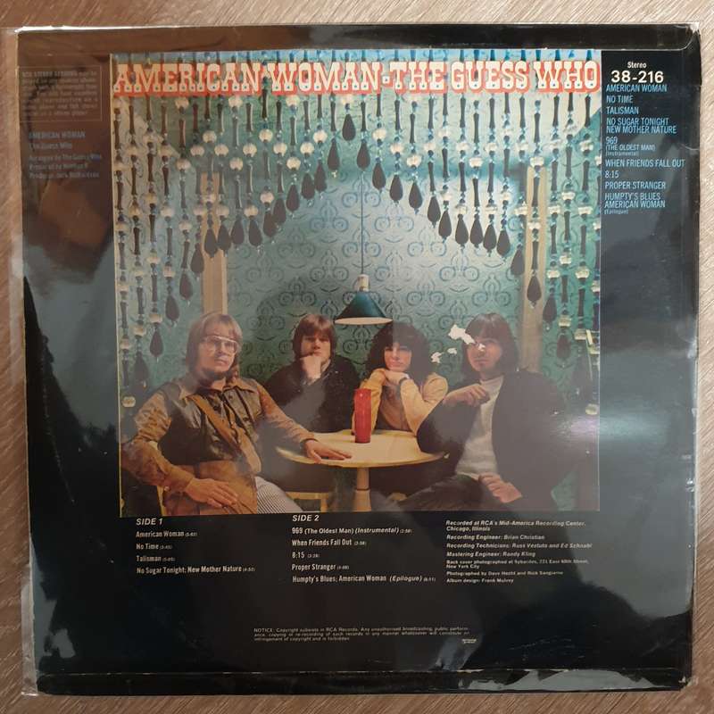 The Guess Who  American Woman - Vinyl LP Record - Very-Good+ Quality (VG+)