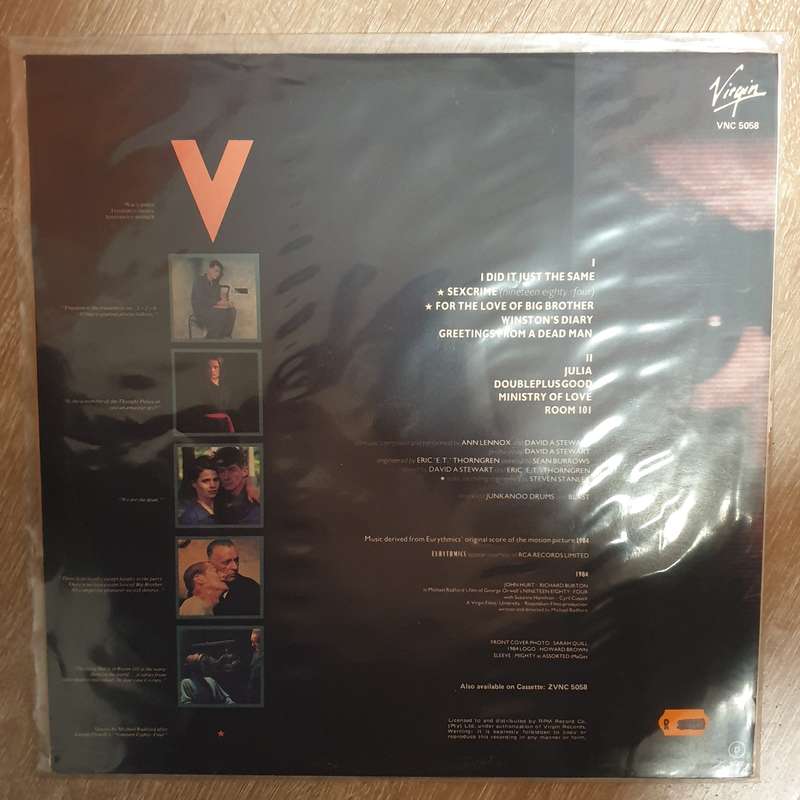 Eurythmics  1984 (For The Love Of Big Brother) - Vinyl LP Record - Very-Good+ Quality (VG+)