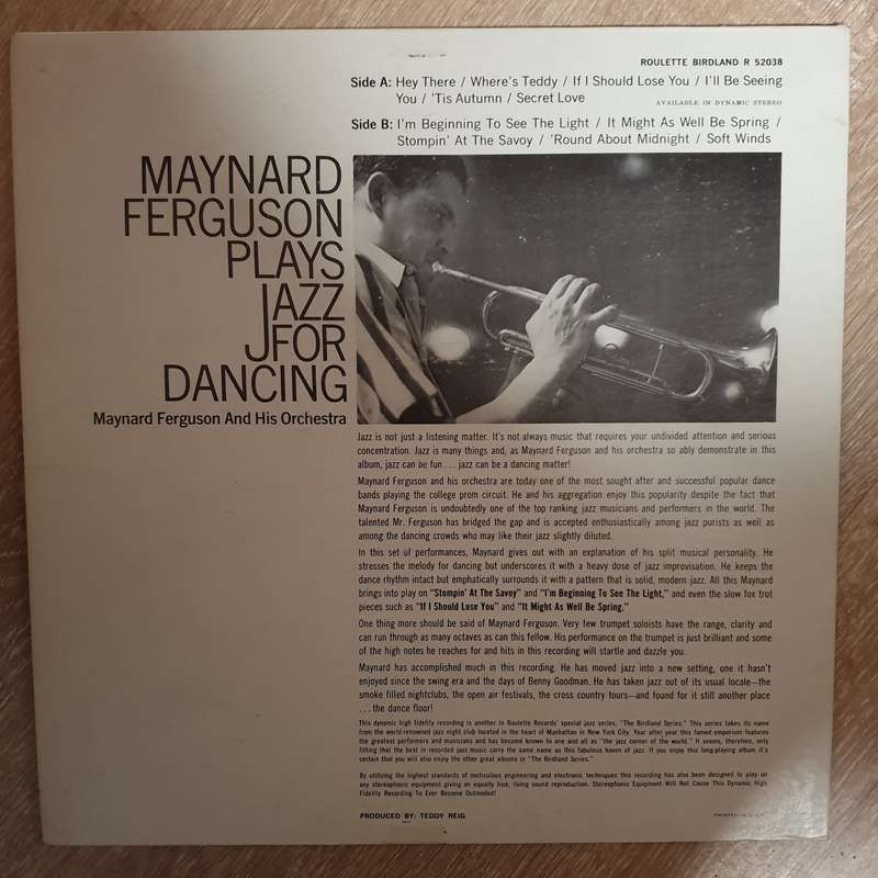 Maynard Ferguson  Maynard Ferguson Plays Jazz For Dancing - Vinyl LP Record - Very-Go...