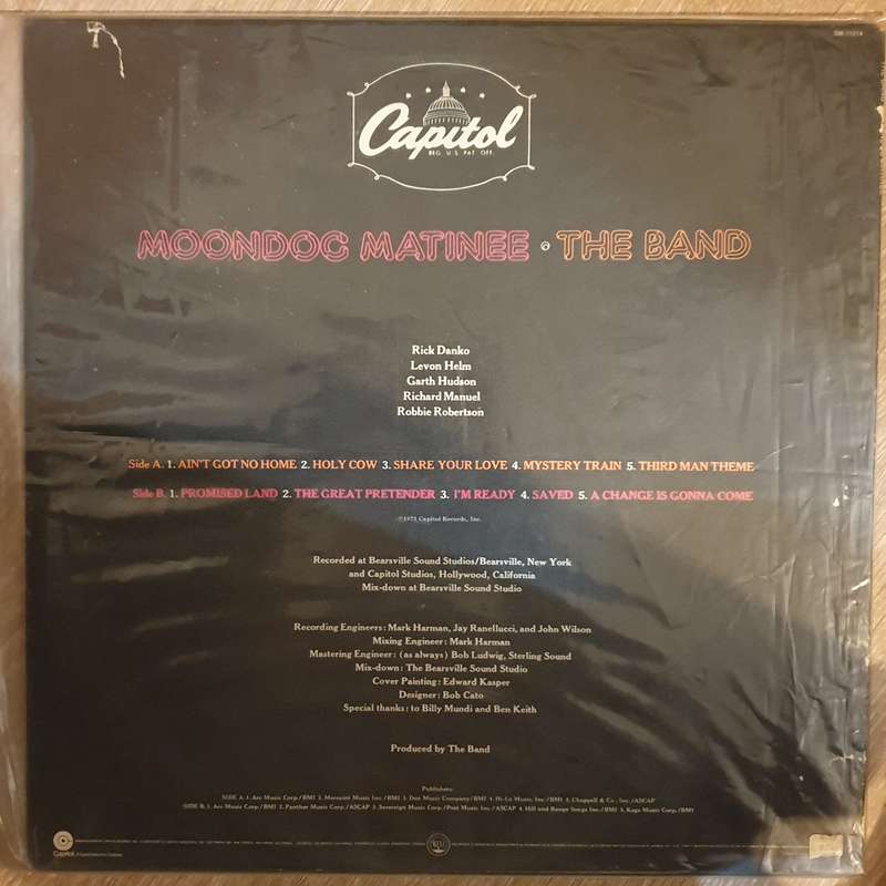 The Band  Moondog Matinee - Vinyl LP Record - Opened  - Very-Good Quality (VG)