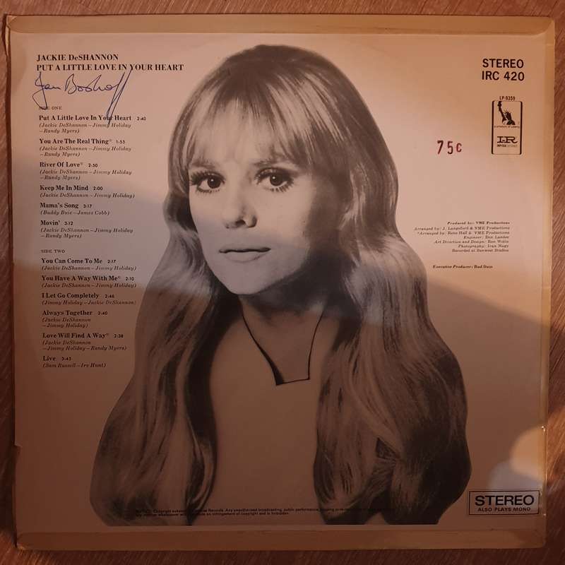 Jackie DeShannon  Put A Little Love In Your Heart -  Vinyl LP Record - Very-Good+ Quality (...