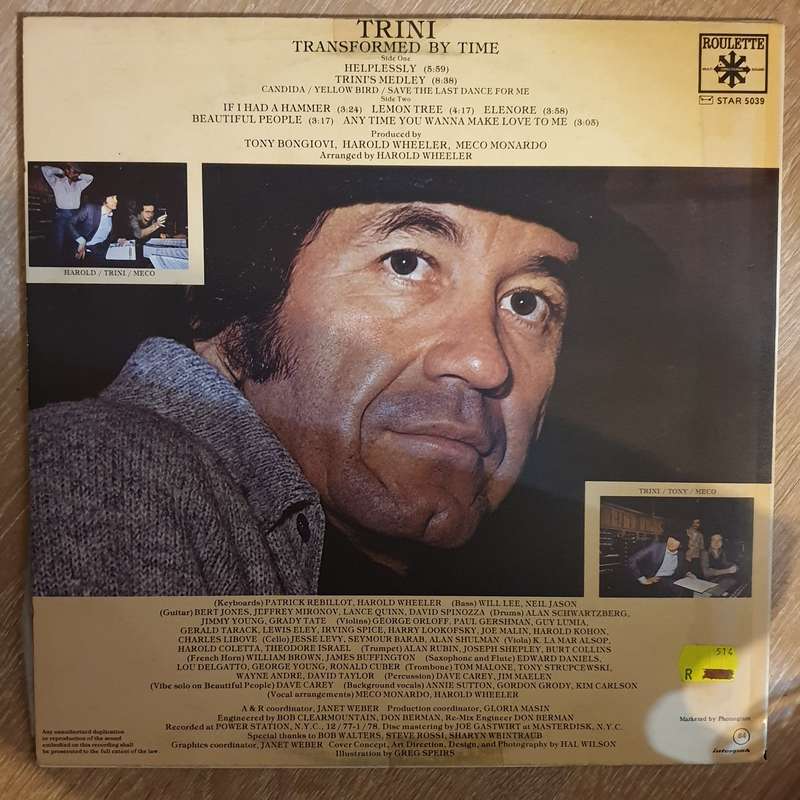 Trini  Transformed By Time -  Vinyl LP Record - Very-Good+ Quality (VG+)