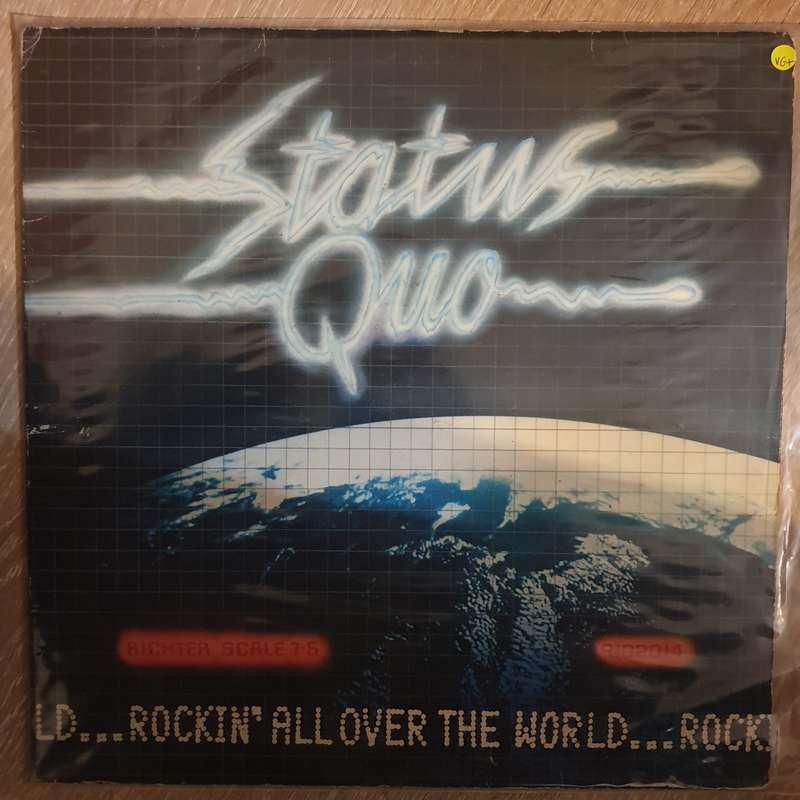 Status Quo  Rockin' All Over The World -  Vinyl LP Record - Very-Good+ Quality (VG+)