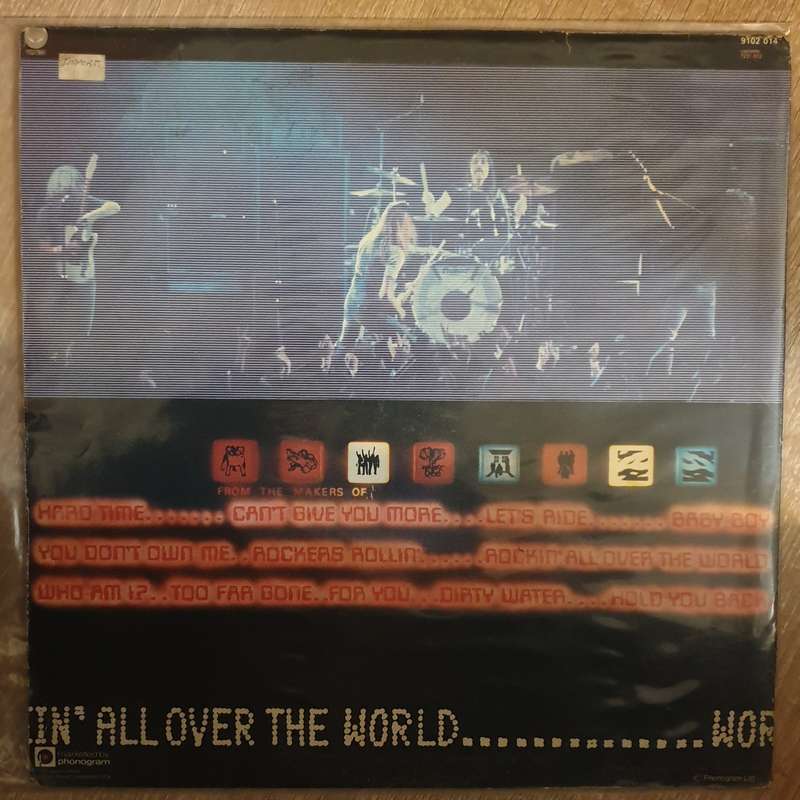 Status Quo  Rockin' All Over The World -  Vinyl LP Record - Very-Good+ Quality (VG+)