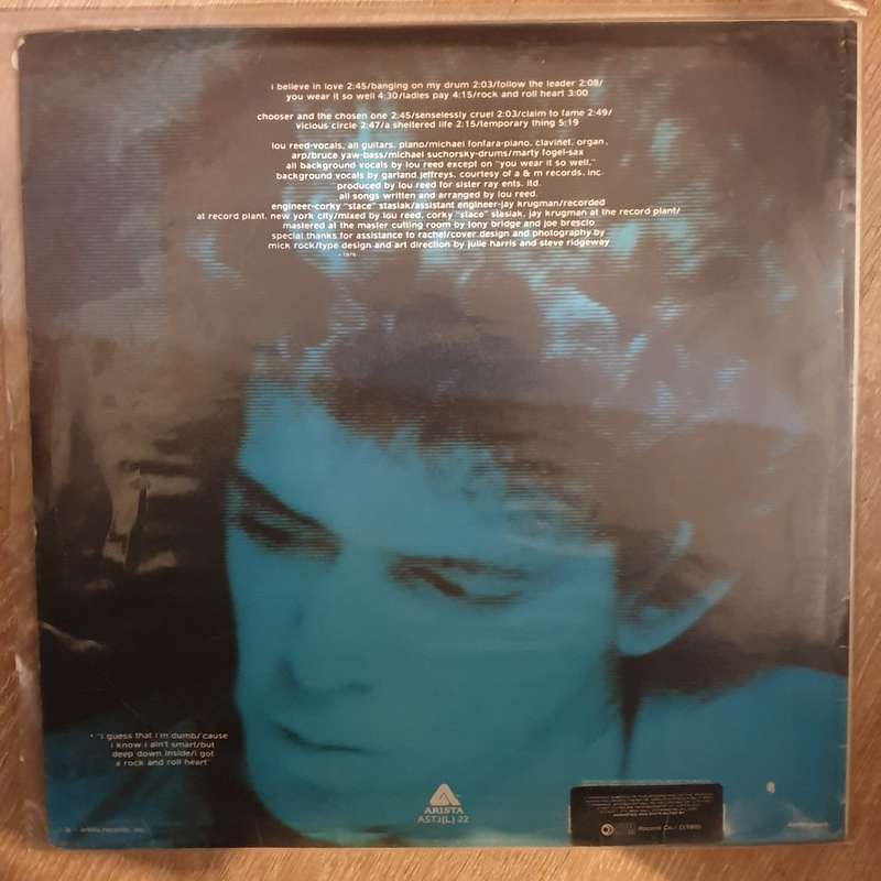 Lou Reed  Rock And Roll Heart -  Vinyl LP Record (VG+)