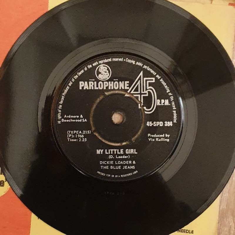 Dickie Loader & The Blue Jeans  Sea Of Heartbreak / My Little Girl - 7" 45 RPM Vinyl Record...