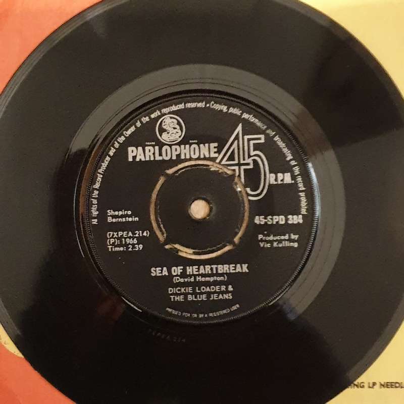 Dickie Loader & The Blue Jeans  Sea Of Heartbreak / My Little Girl - 7" 45 RPM Vinyl Record...
