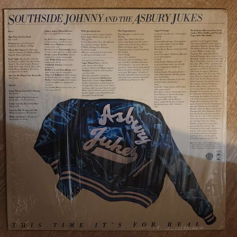 Southside Johnny And The Asbury Jukes  This Time It's For Real - Vinyl LP Record - Very-Goo...