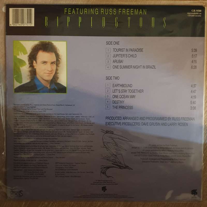 Rippingtons Featuring Russ Freeman  Tourist In Paradise - Vinyl LP Record - Very-Good+ Qual...