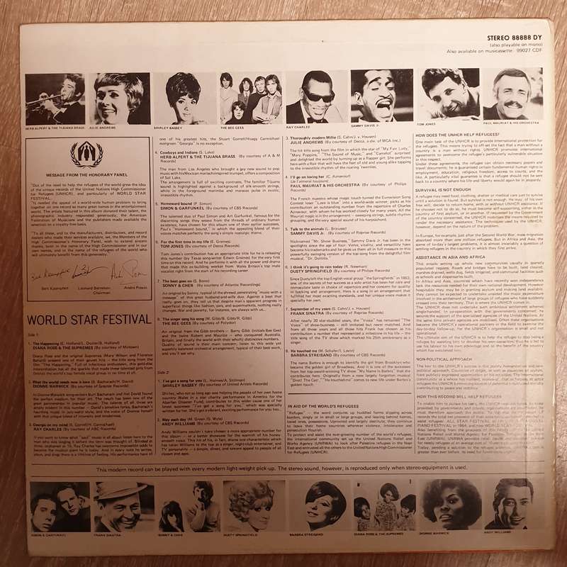 World Star Festival - United Nations - In Aid Of The World's Refugees - Vinyl LP Record - Very-Go...
