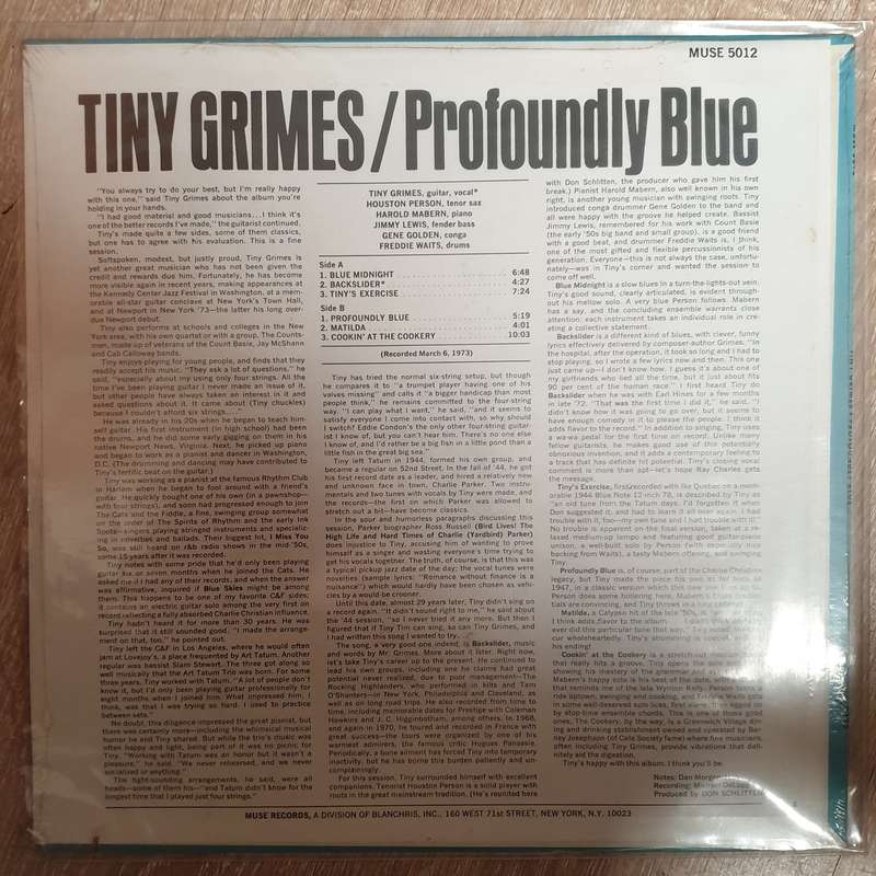 Tiny Grimes  Profoundly Blue - Vinyl LP Record - Sealed