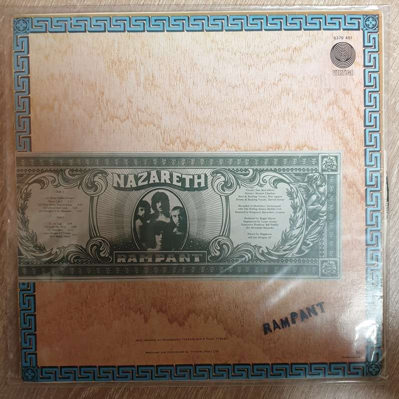 Nazareth  Rampant  - Vinyl LP Record - Very-Good+ Quality (VG+)