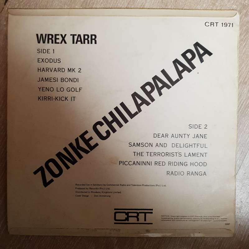 Wrex Tarr  Zonke Chilapalapa  - Vinyl LP Record - Very-Good+ Quality (VG+)