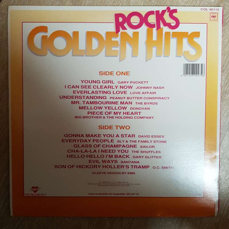 Rock's Golden Hits - Vol 1 - Vinyl LP Record - Opened  - Very-Good+ Quality (VG+)