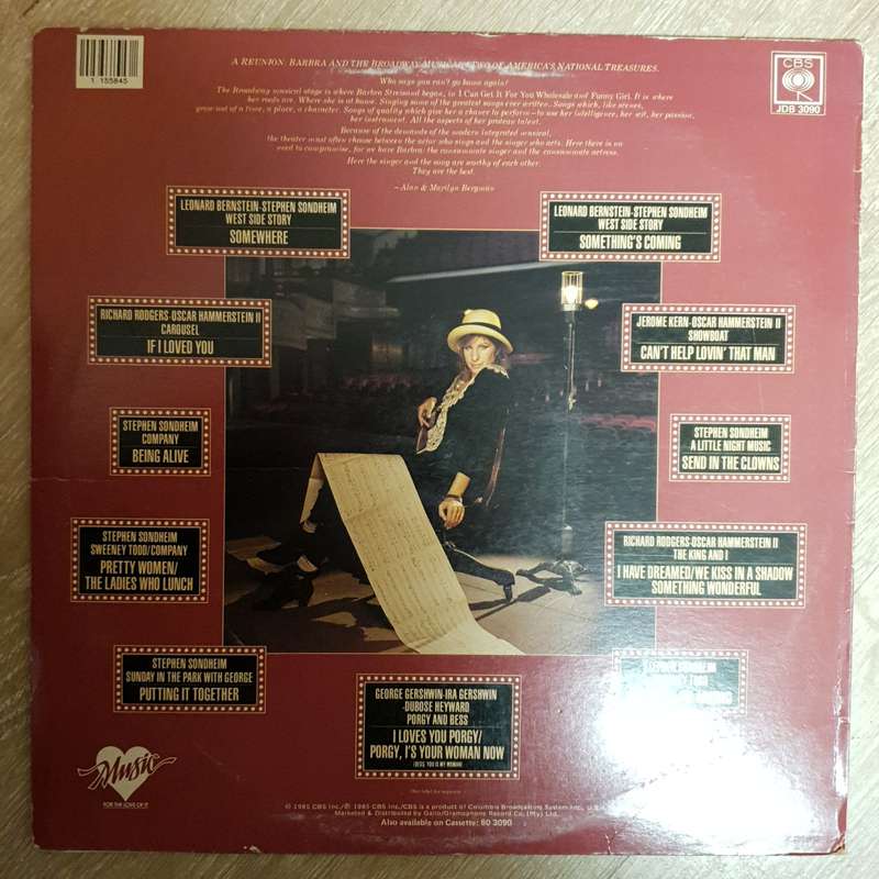 Barbra Streisand - The Broadway Album -  Vinyl LP Record - Opened  - Very-Good Quality (VG)