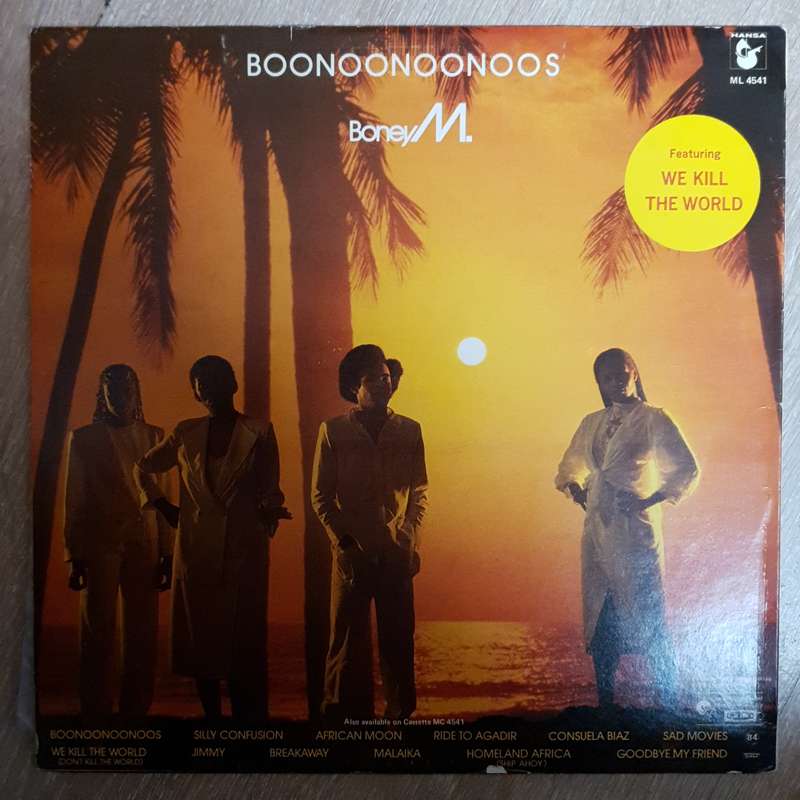 Boney M Boonoonoonos (incl We Kill the World) - Vinyl LP Record - Very-Good+ Quality (VG+)