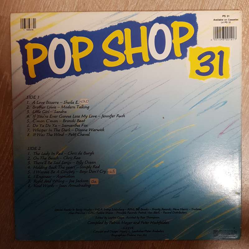 Pop Shop Vol 31 - Original Artists -  Vinyl LP Record - Very-Good Quality (VG)