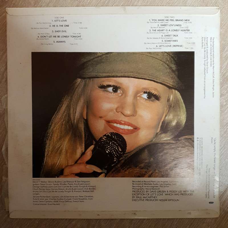 Peggy Lee  Let's Love -  Vinyl LP Record - Opened  - Very-Good Quality (VG)