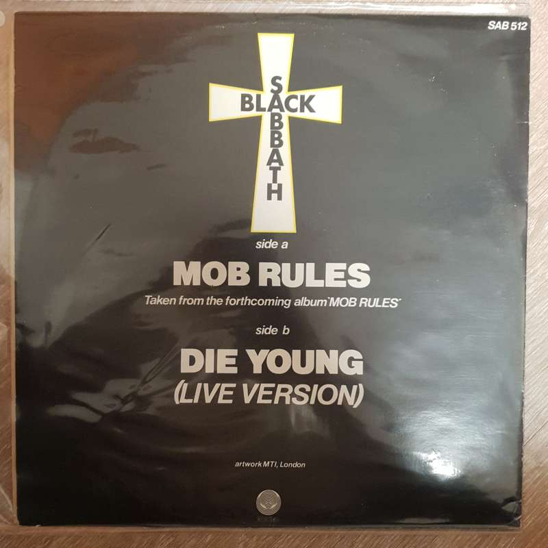 Black Sabbath  Mob Rules- Vinyl Record - Very-Good+ Quality (VG+)