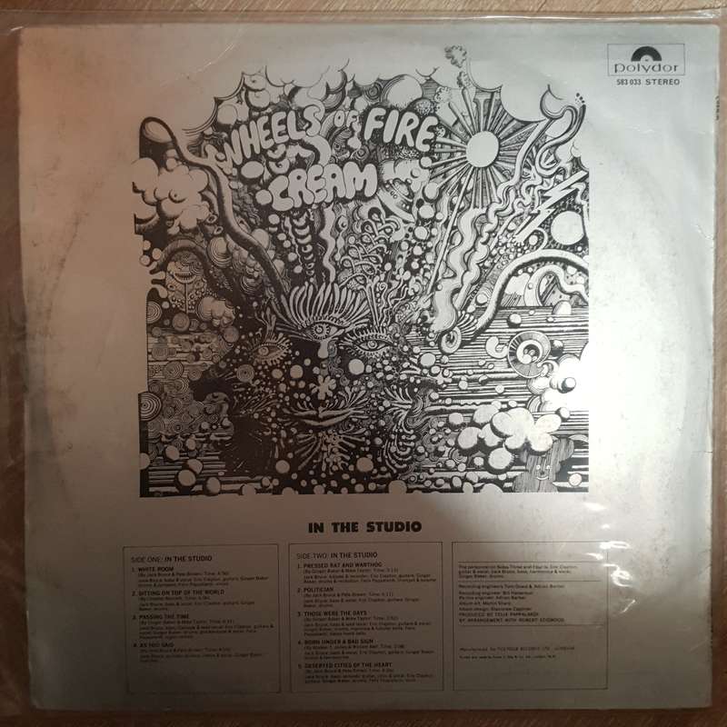 Cream  Wheels Of Fire - In The Studio (583033) - Vinyl LP Record (VG+)
